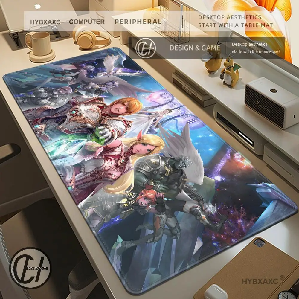 Lineage 2 Large Mouse Pad Gaming Mouse Pad PC Gamer Computer Mouse Mat Big Mousepad Silicone Carpet Keyboard Desk Mat Mause Pad