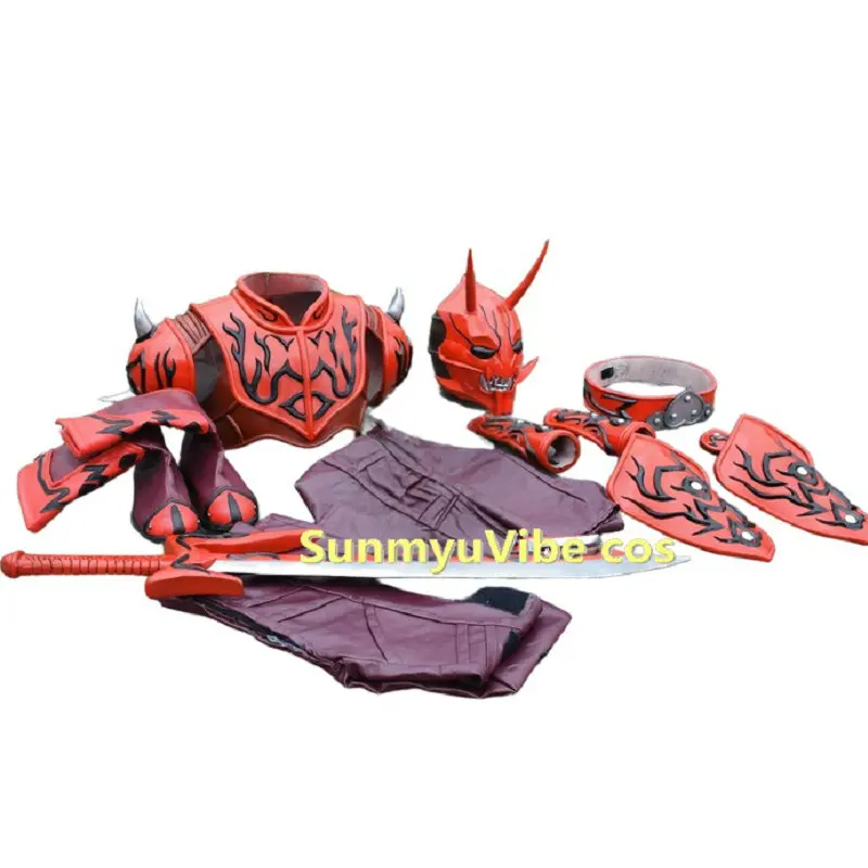 nekocos Rider Den-O Momotaros fullset mask bodysuit armor gloves shoes Cosplay Costume Custom Size