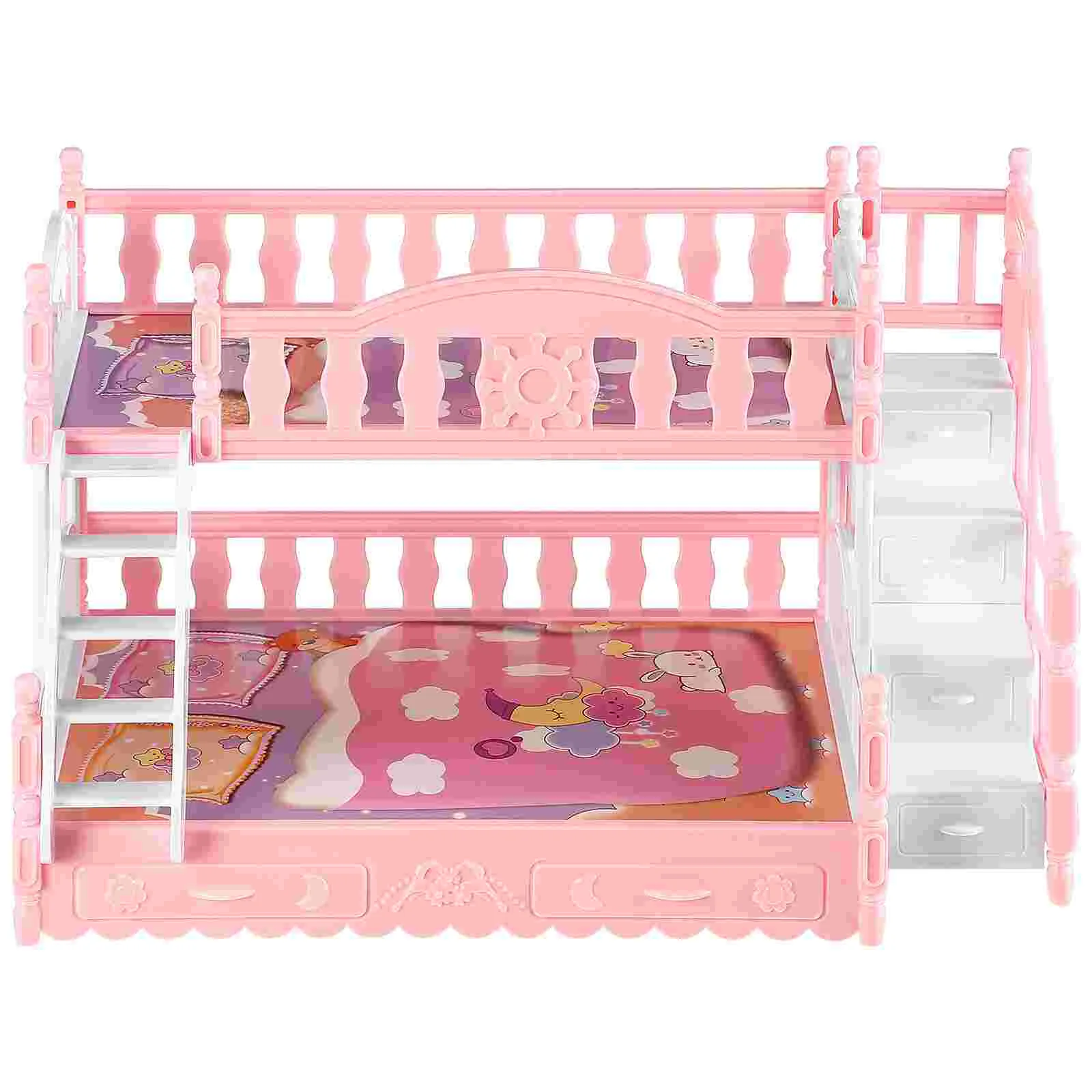 Upper and Lower Sheets Mini Adornment Bed Models Miniatures Bunk Furniture Kit Pillows