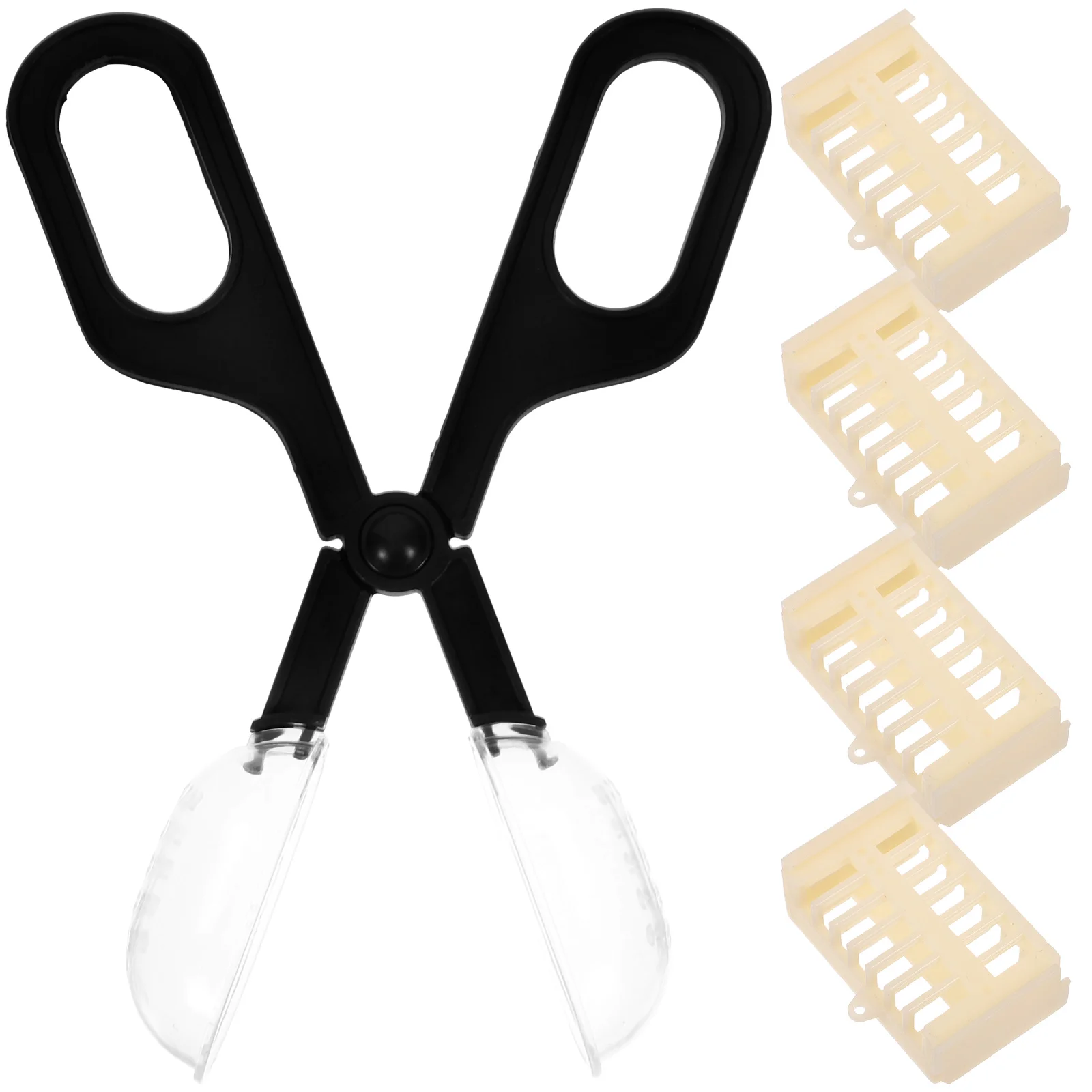 

Bee Catcher Cage Set 1 Clip 4 Cages Queen Beekeeping Tools Plastic Breeding Cage Large Capacity Beehive Sturdy Material