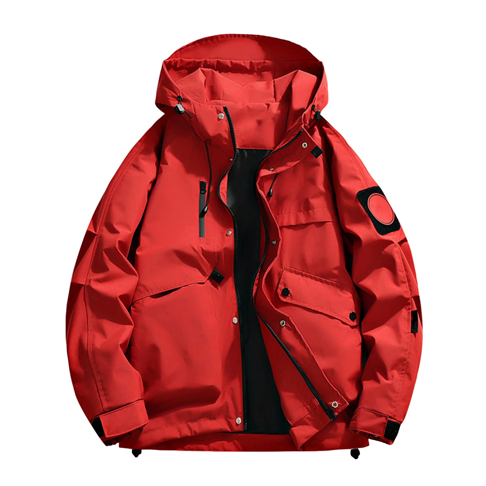 

Unisex Solid Color Outdoor Workwear Casual Loose Zipper Pocket Warm Long-Sleeved Jacket Female Clothing Women'S Winter Coats New