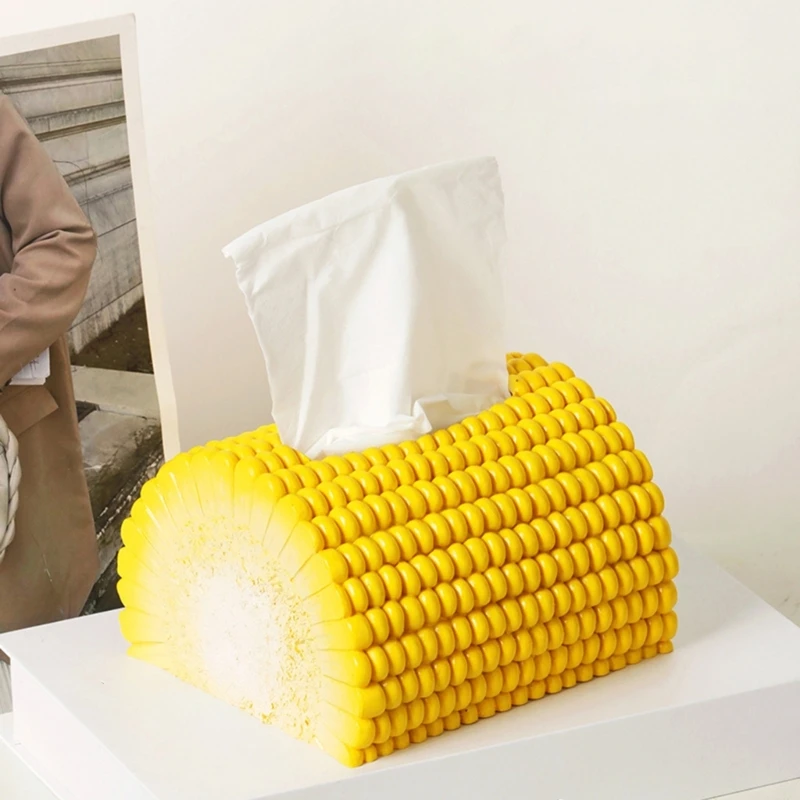 

Corn Shaped Tissue Box Decorative Paper Towel Container Elegant Tissues Storage Box Refillable Napkin Dispenser Rack