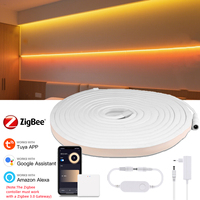 Smart Home Tuya Zigbee Tape Neon Light Strip High-Quality 12V Adjust Brightness Kitchen Closet Wall Lamp,Need ZIgbee3.0 Gateway