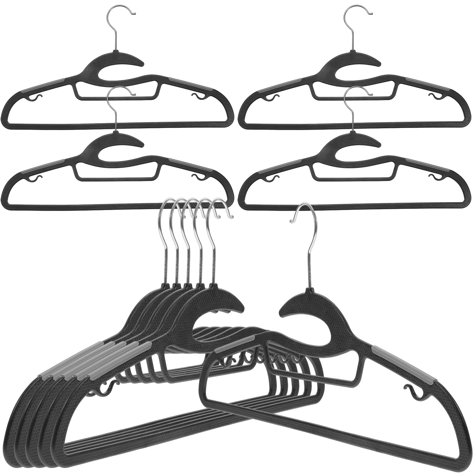 

10pcs Non slip Hangers Heavy Duty Thick Plastic Clothes Hanger Space Saving Suit Coat ABS Material For Adult Sweaters