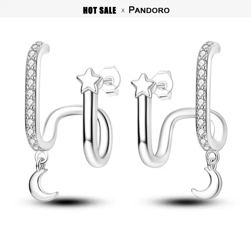 2024 New Hot 925 Silver Earrings Aretes Acero De Inoxidable Mujer Earings For Womens Joyas De Plata 925 Original Certificada