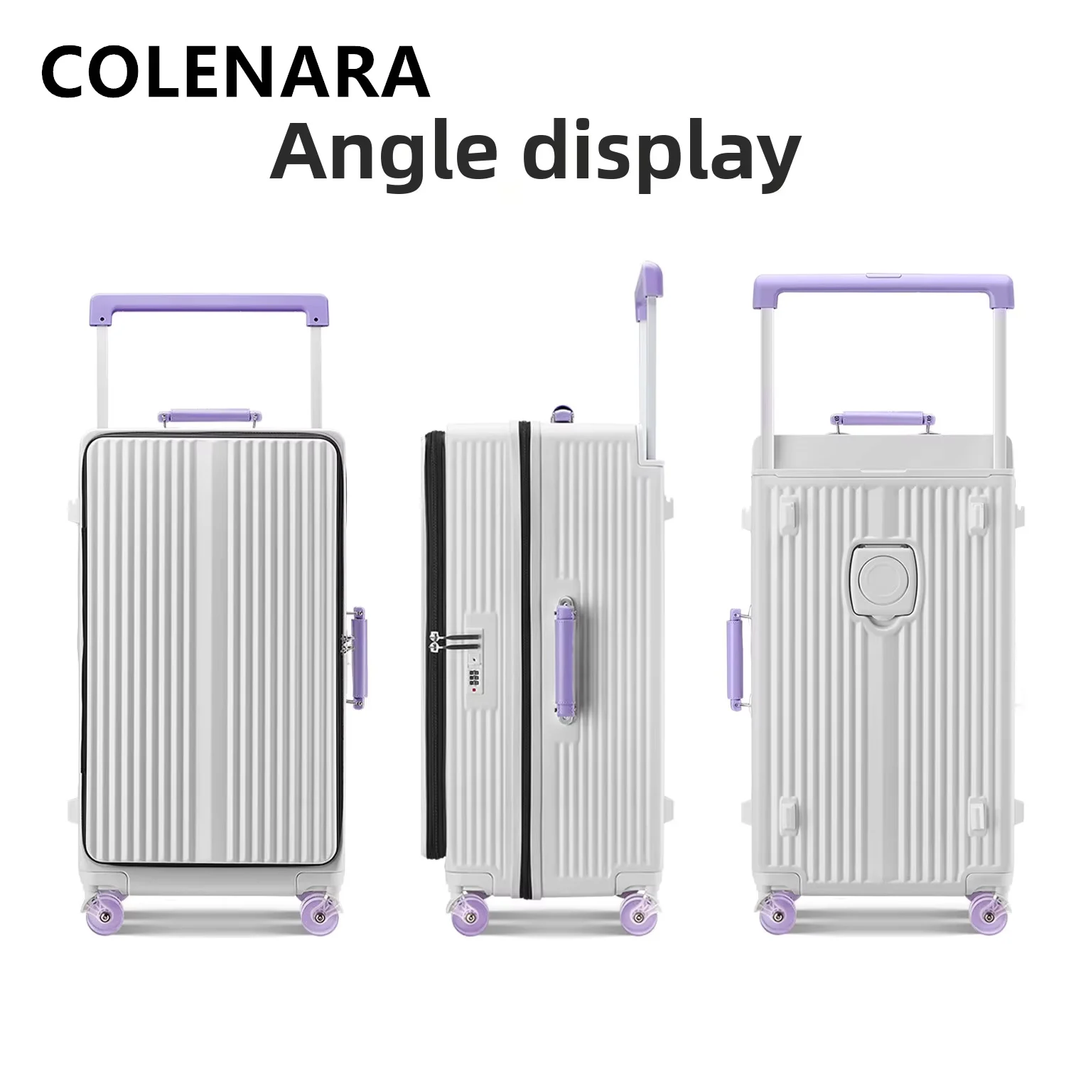 

Чемодан на колесиках COLENARA из АБС-пластика + ПК, чемодан на колесиках, большая вместимость, 20 дюймов, посадочный бок, 24 дюйма, 26 дюймов, 28 дюймов, боковое отверстие, ящик для пароля, багаж