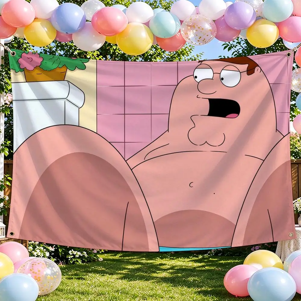 Cartoon Peter Griffin Family Guy Flags Banner For Bedroom Outdoor Living Room Restaurant Bar Wall Decor Party