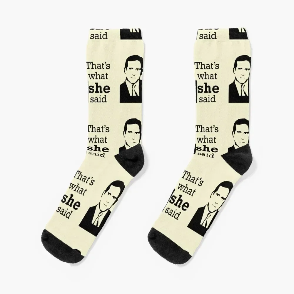 

that's what she said , The Office tv show Socks hiking new in's anime happy Socks Girl Men's
