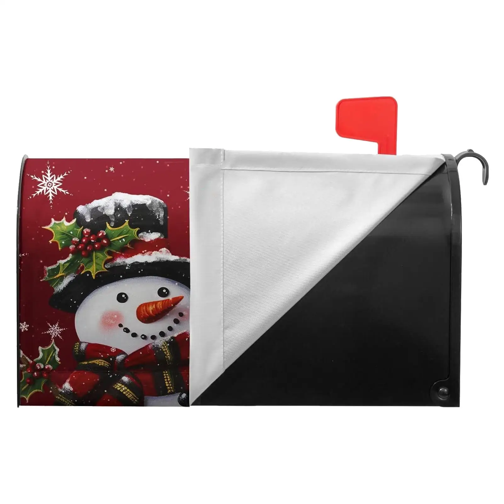 عيد الميلاد ثلج غطاء صندوق البريد 21X18 بوصة المغناطيسي الشتاء ندفة الثلج غطاء صندوق البريد عيد الميلاد آخر صندوق بريد يلتف للحديقة #3
