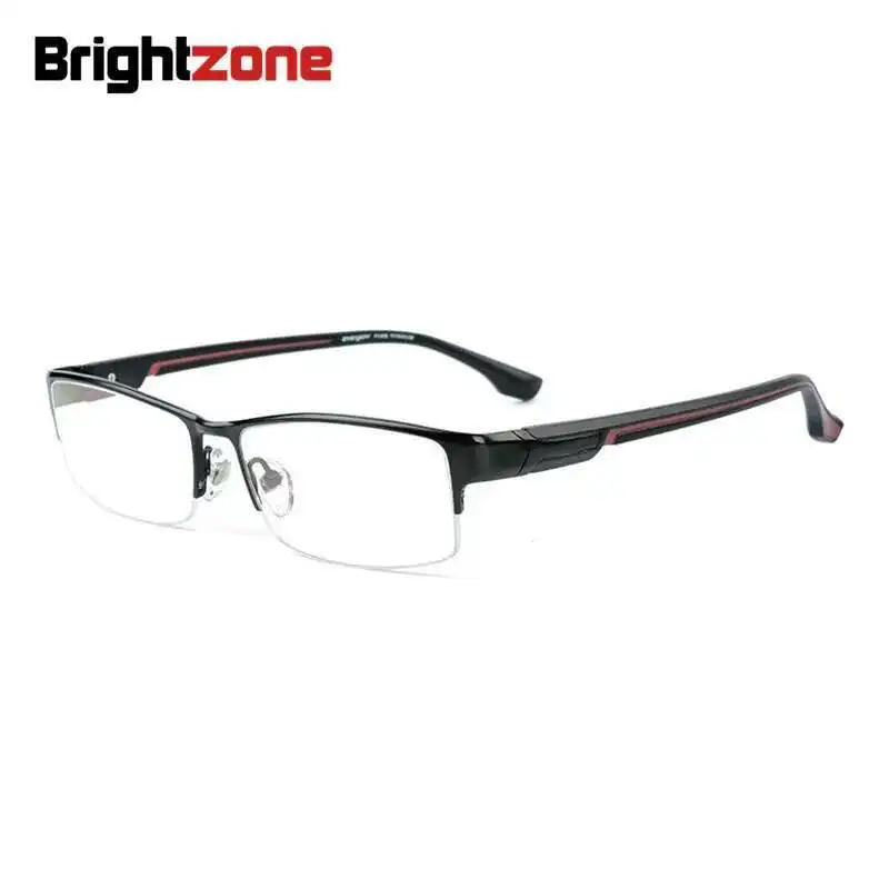 

Brightzone новые супер легкие полуоправы модные мужские IP электронные покрытия титановые очки оправа для очков по рецепту