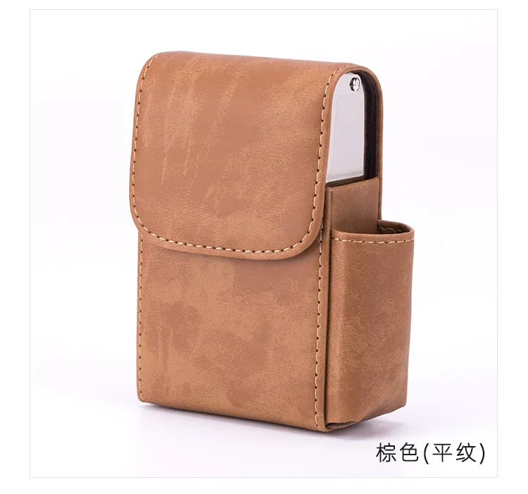 Tasche Leder Zigarettenetui Feuerzeug Tasche Box Lagerung Organizer Rauchen Werkzeuge Zubehör wasserdicht Zigarre Mann Geburtstagsgeschenk – Detail 7
