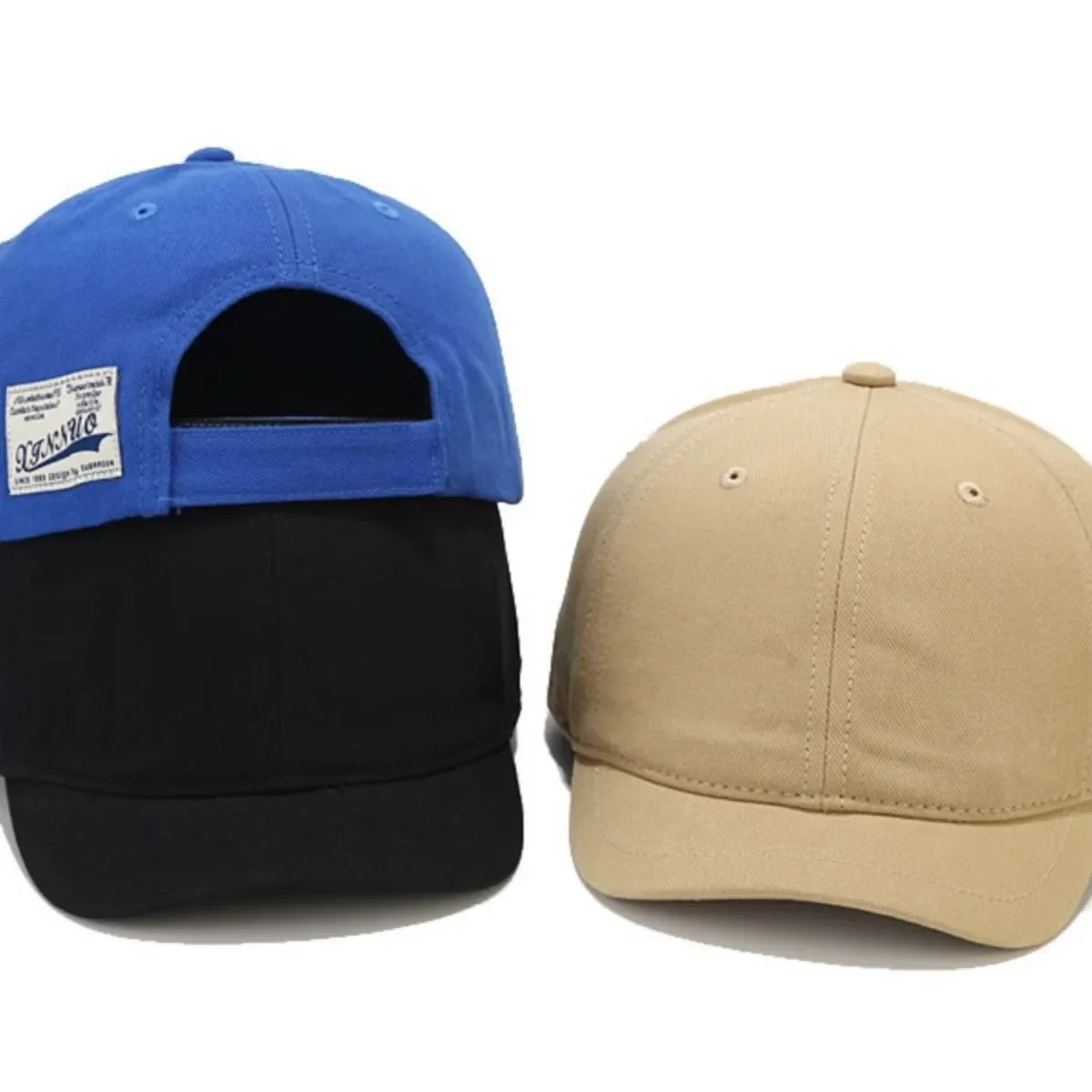 للجنسين قصيرة حافة قبعات البيسبول Snapback قبعة القطن قبعة النمط الياباني الصيف عارضة الشمس حماية قبعات لا تغطي الرأس بالكامل