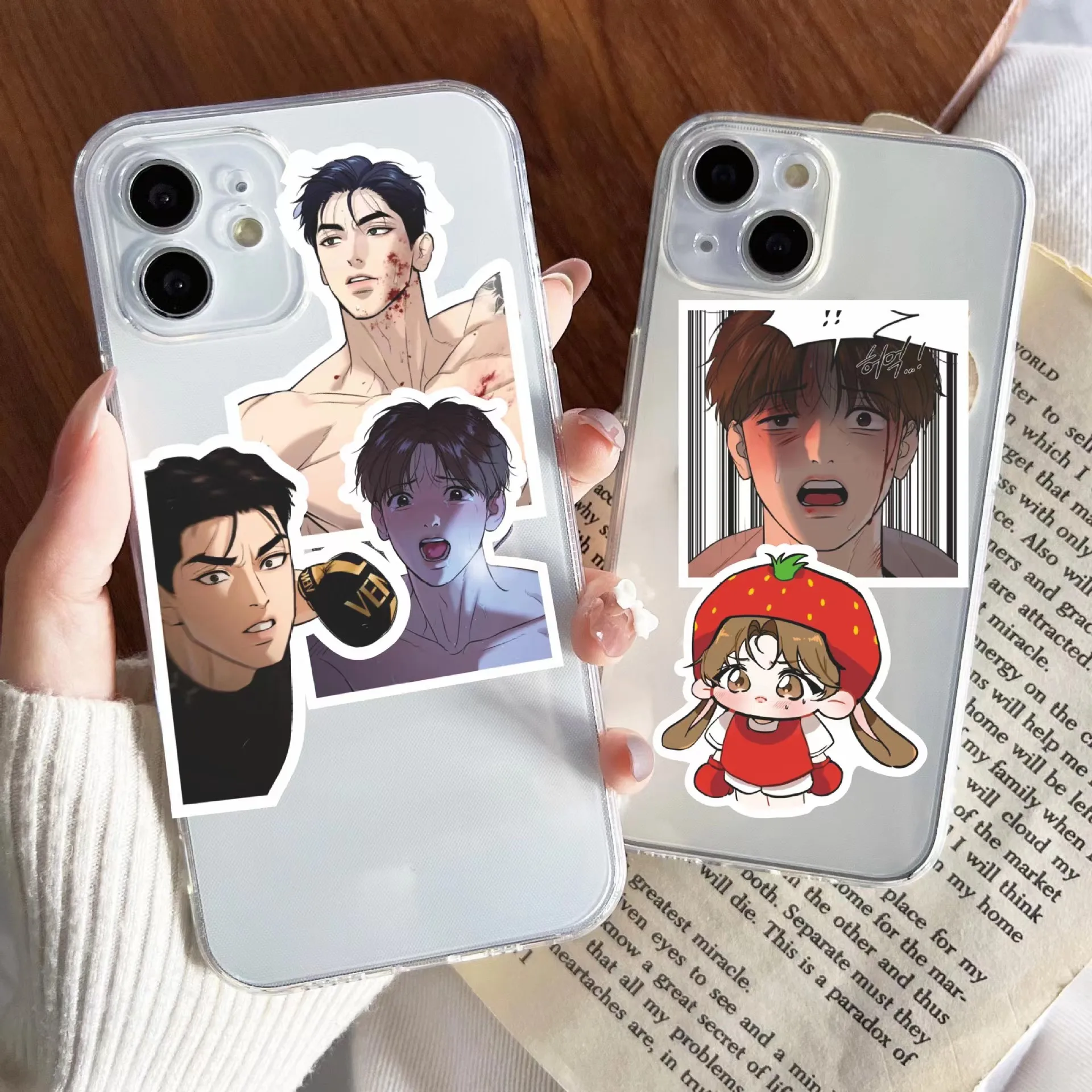 Lot de 66 autocollants manga coréen BL Manwha Jinx Joo Jaekyung Kim Dan, jouet imperméable pour ordinateur, téléphone portable, cadeau cosplay