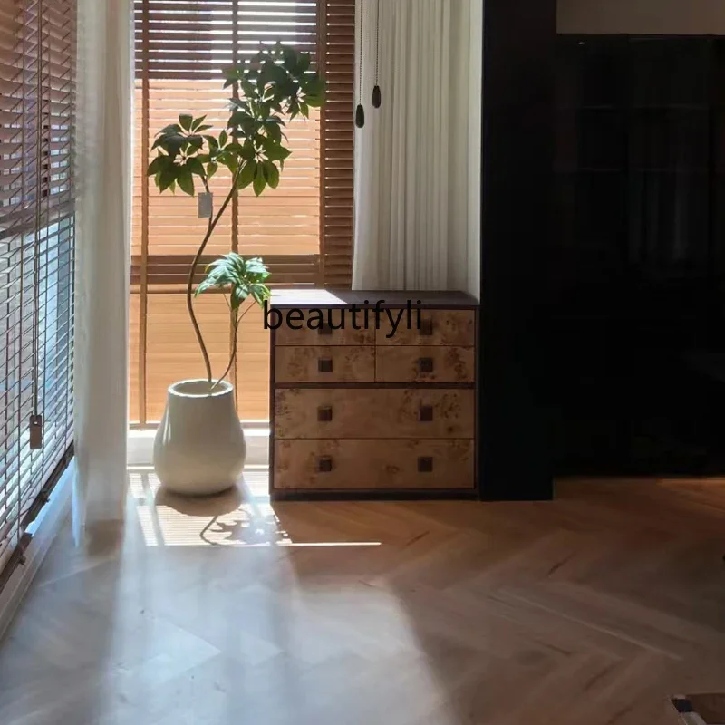 

A4567 Французский ретро шкаф с шестью ящиками для маленькой квартиры, гостиной, шкаф для хранения вещей в стиле ваби-саби, шкаф для хранения ТВ, винтажный стиль