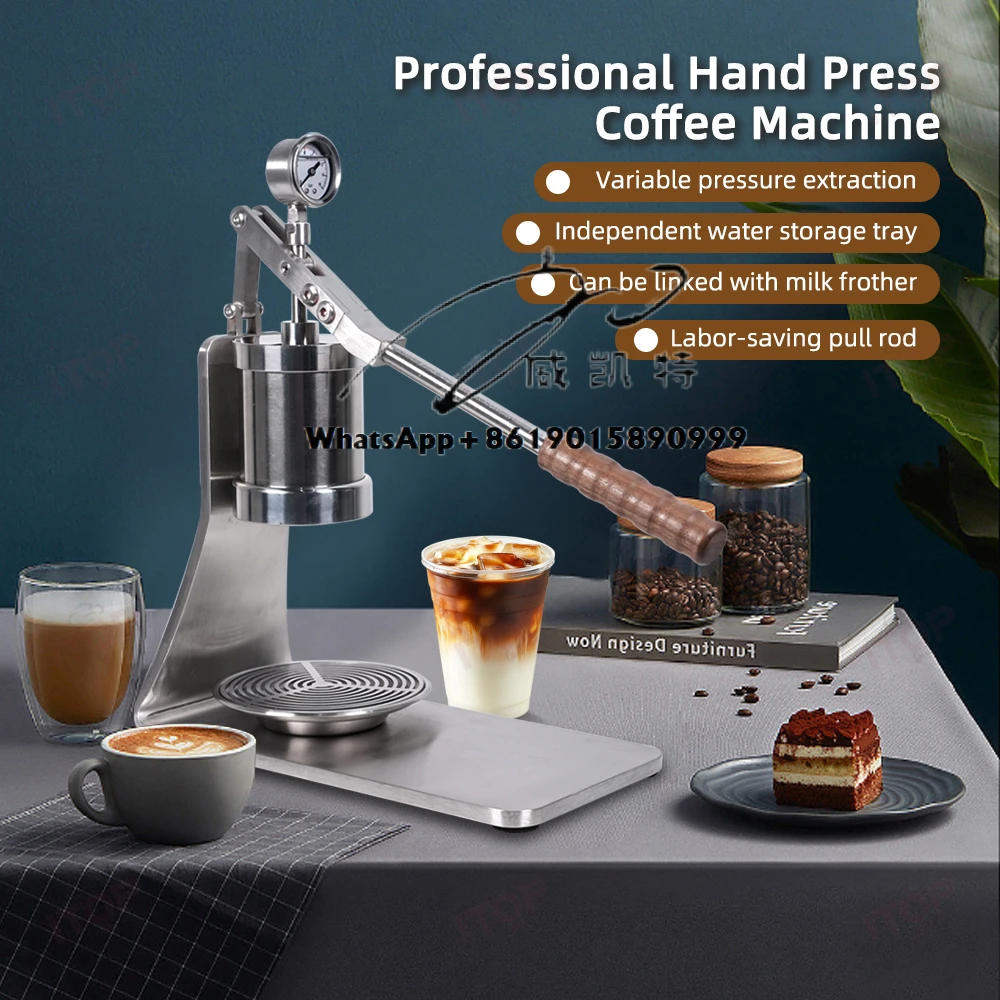Professional Hand Press Coffee Machine Labor-Saving Pull Rod Variable Pressure Extraction Home Commercial Use Can Be Linked Milk