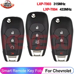 KEYECU LXP-T003 315MHz LXP-T004 433MHz ID46 Chip For Chevrolet Trax Sonic Spark Cruze XL7 XL8 2016 2017 2018 2019 Remote Key Fob