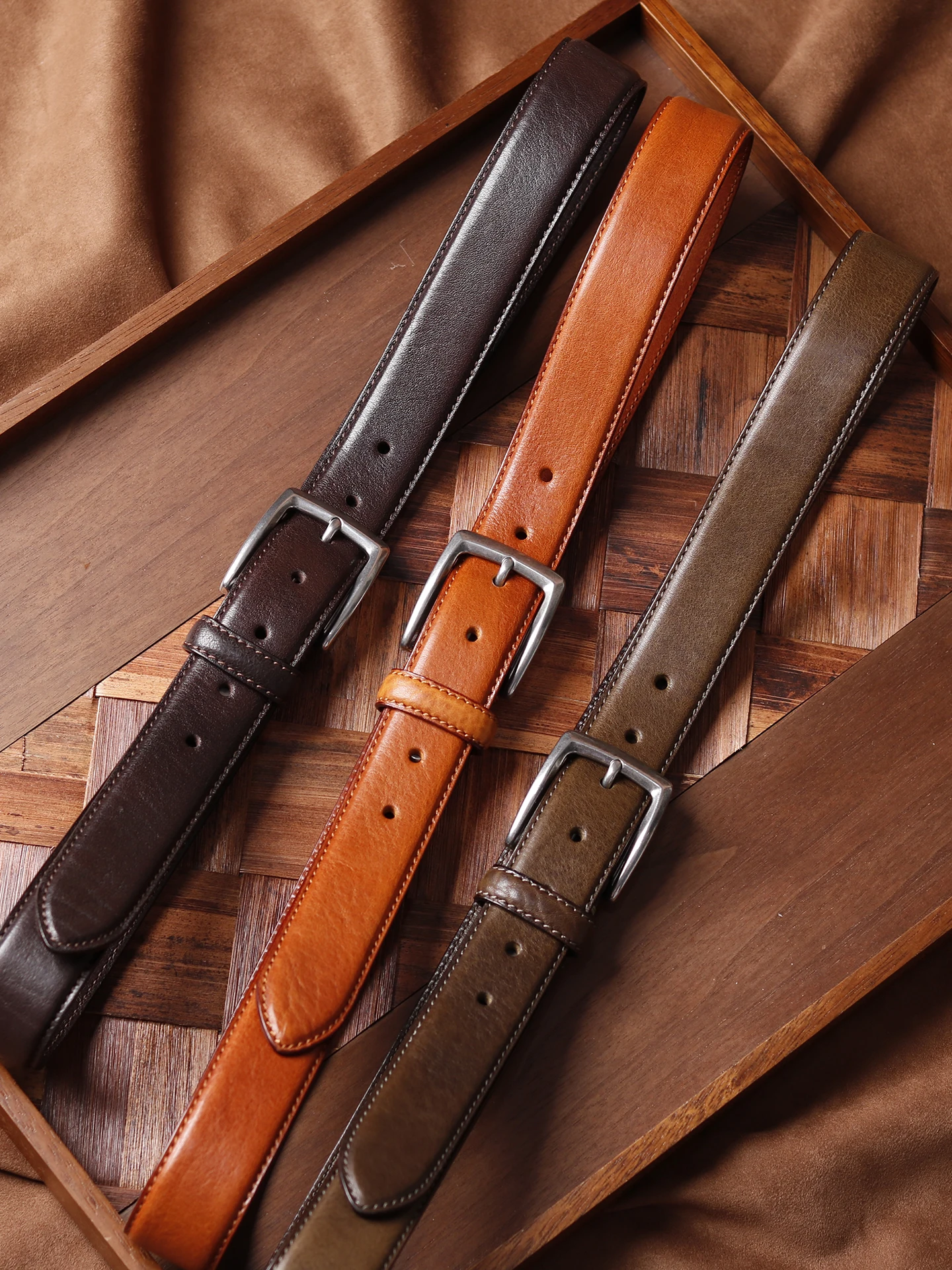 handmade-casual-leather-belt-vintage-jeans-pure-leather-western-pants-waist-belt-men's-fashion-versatile-stainless-steel-buckle