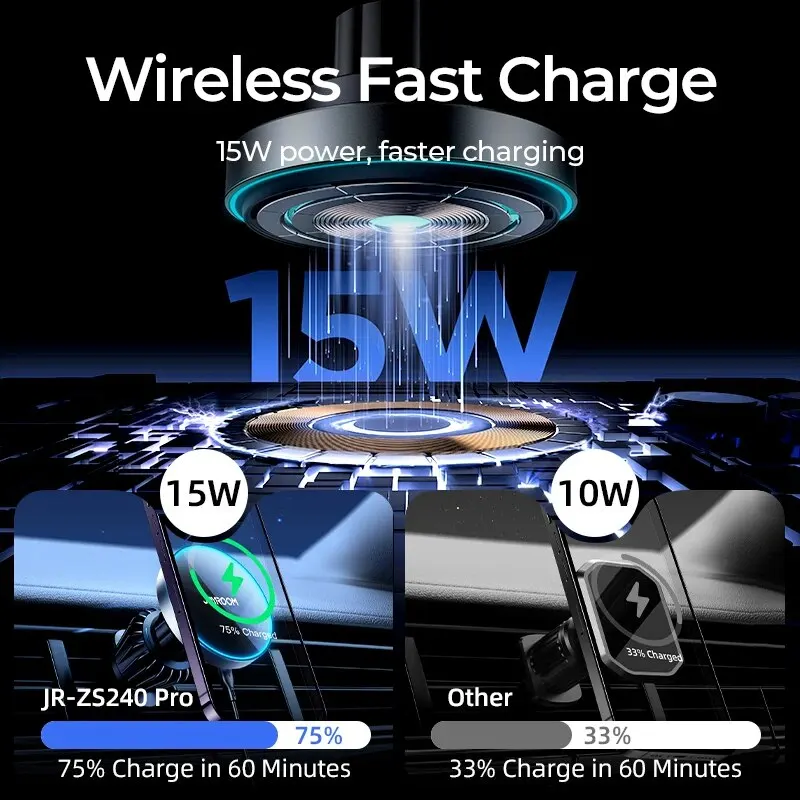 Joyroom Magnetic Car Phone Mount Wireless Fast Car Charger for iPhone Holder 15W Magnetic Car Phone Holder Mount Wireless - view 2