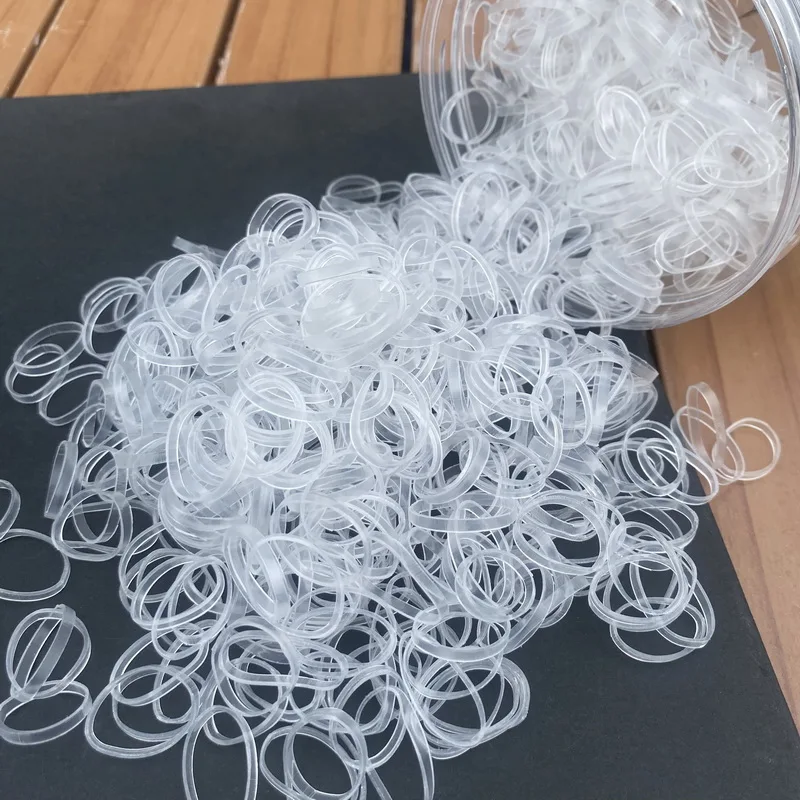 Über 800 Stück/Flasche Baby-Haargummi, Pferdeschwanz, dicke Einweg-Gummibänder, Kinder-Haargummis für Kinder, Mädchen, elastisches Haar-Accessoire – Detail 4