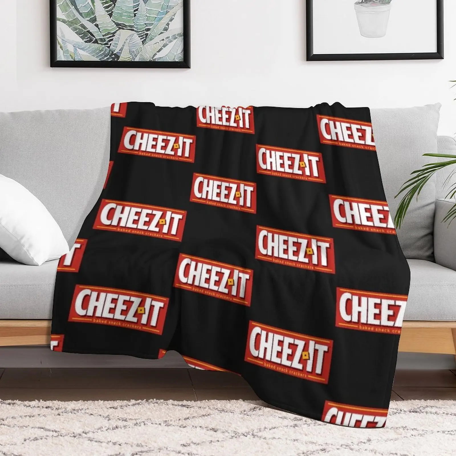 Cheez It Logo Throw Blanket heavy to sleep Cute Multi-Purpose Plaid Blankets