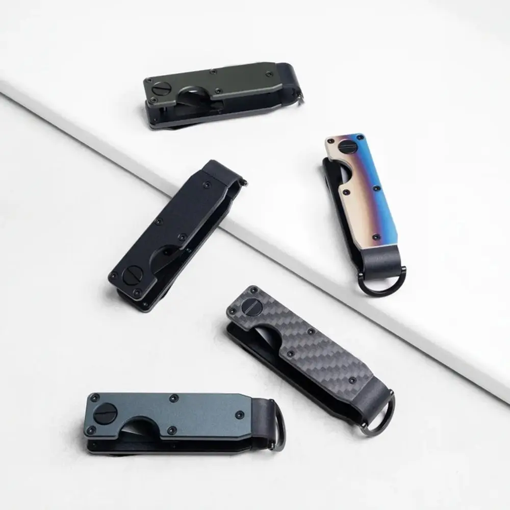 Carbon Fiber Metal Key Organizer Holds 2-6 Keys Anti-Lost Metal Key Chain Innovative with Screwdriver Car Key Holder