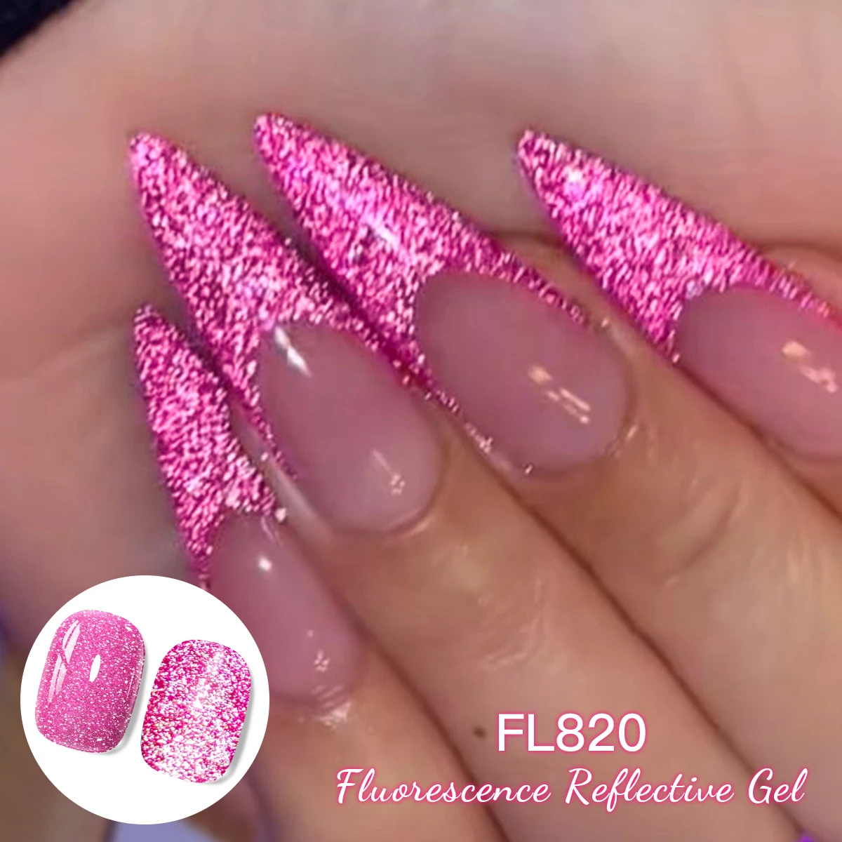 10ml Fluorescent Reflective Glitter Gel Nail Polish Neon Color Nail Art Semi-Permanent Soak Off UV LED Gel Varnish for Manicure