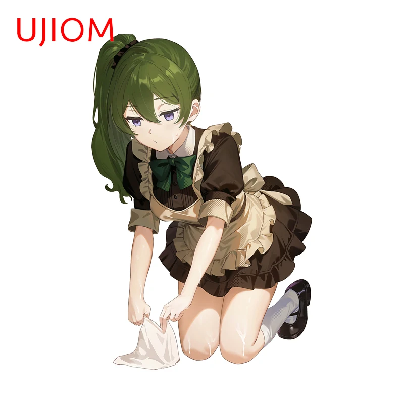 UJIOM Ubel Maid Suit Wall Sticker Cute Kneeling Girl Creative Popular Sunscreen PVC Decal Personality Chambre Adhesive Wallpaper