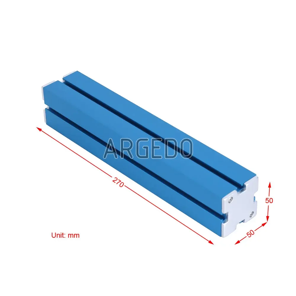 Xendoll Base lunga in metallo W011 270*50*50mm per Mini tornio per la lavorazione del legno W103MA W102MA