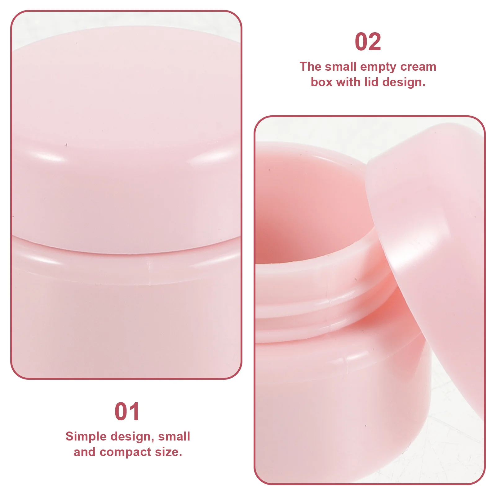 

12Pcs Refillable Containers Plastic Small Empty Cream Jars Leakproof Travel Makeup Storage Boxes Plastic Box with Lids