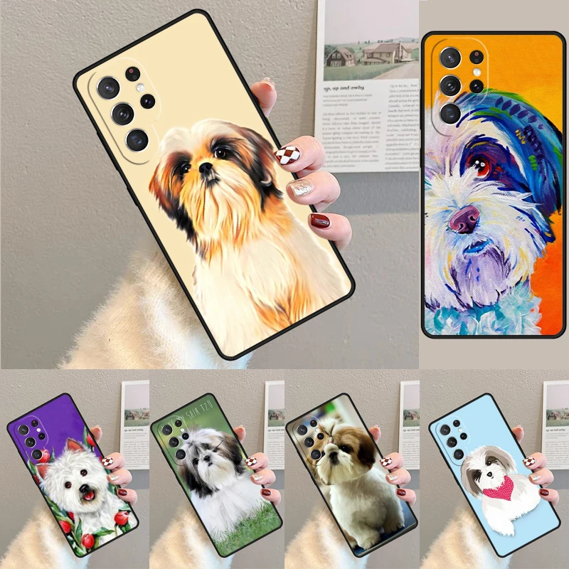 Shih Tzu Hund TPU Handyhülle für Samsung Galaxy Note 10 Pro S26 S25 S24 S23 S22 Ultra Plus S21 FE S20 Stoßfeste Schutzhülle