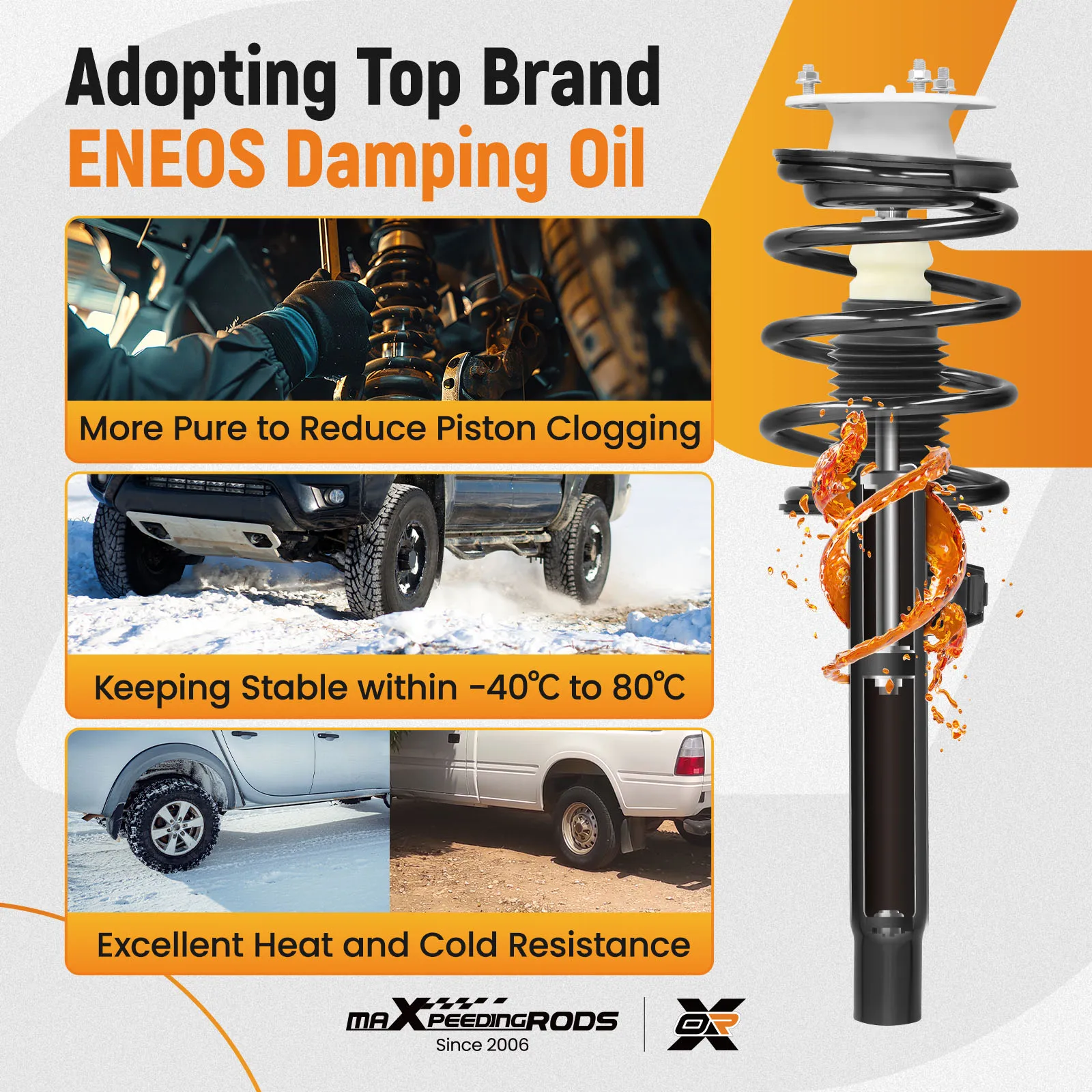 زوج الجبهة تبختر الربيع الجمعية ل 2001 2002 2003 2004 2005 BMW 325i سيدان