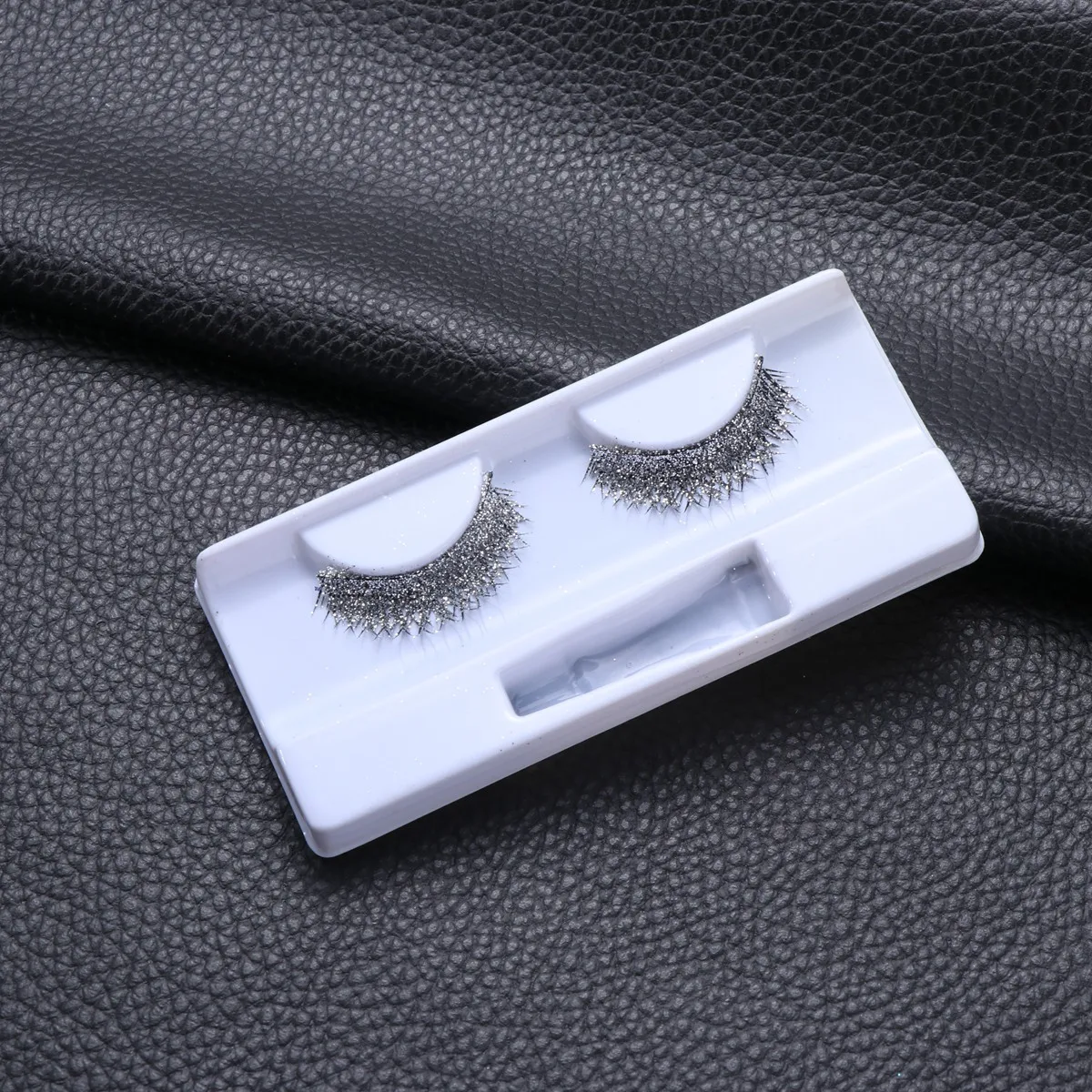 

Silver Shiny Cross False Eyelashes Long Thick Handmade Comfortable Easy Remove for Daily Makeup Party Cosplay Women Fake Eyelash