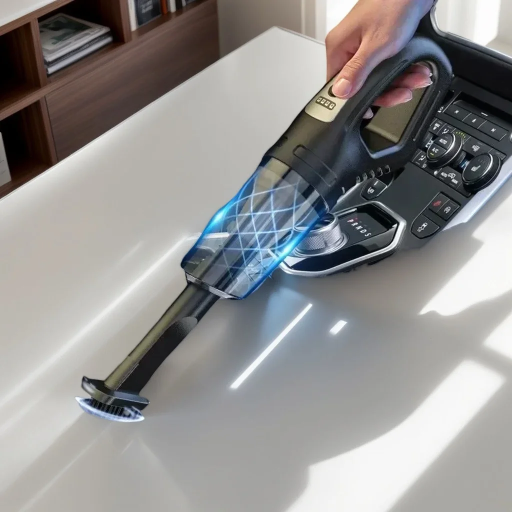 1 комплект автомобильного ручного пылесоса — перезаряжаемая беспроводная связь с мощным всасыванием для автомобиля и дома (двойное использование)