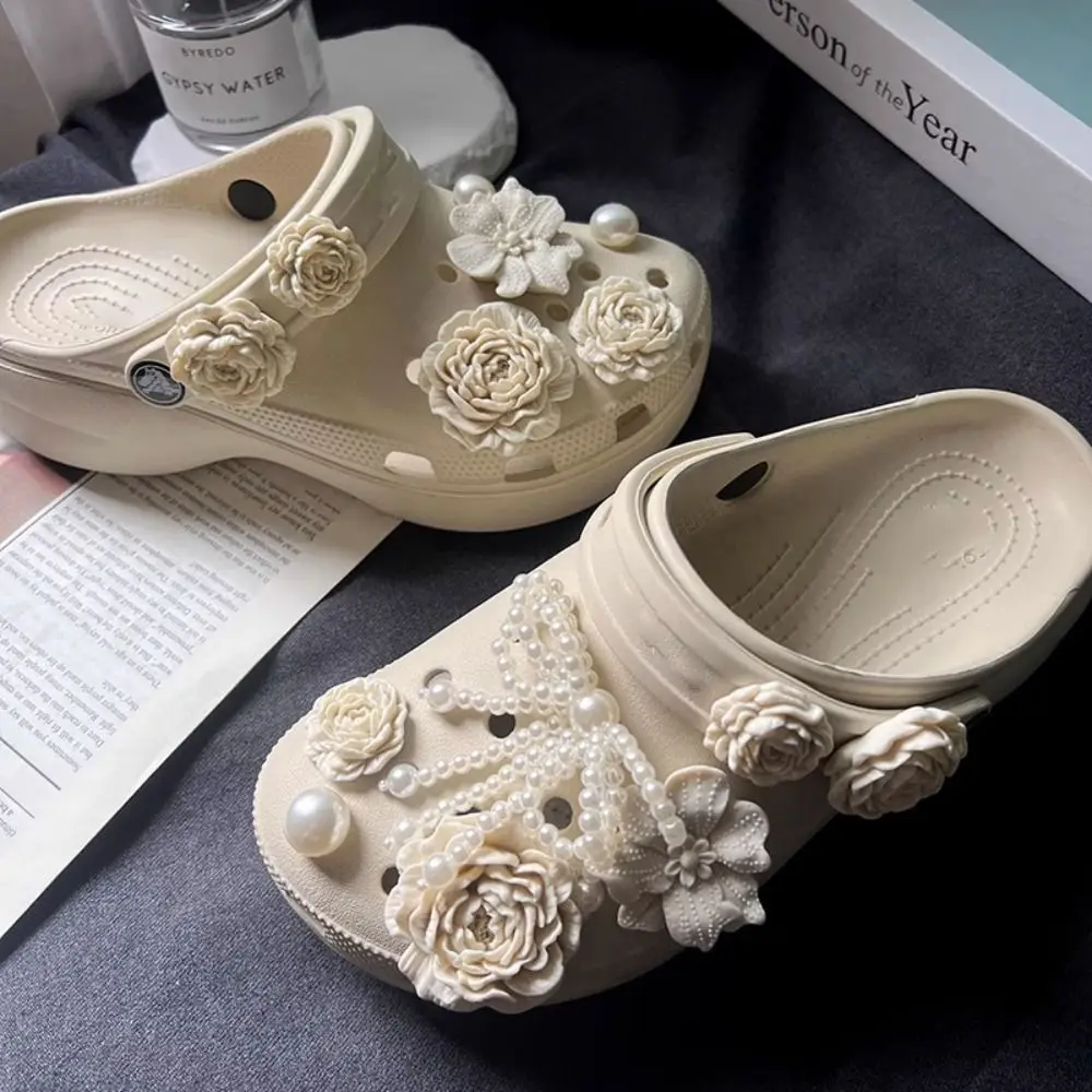 Fashion DIY Flower Shoe Decoration Cartoon Bouquet Design Hole Shoes Flower Shoe Buckles Shoe Accessories Decoration