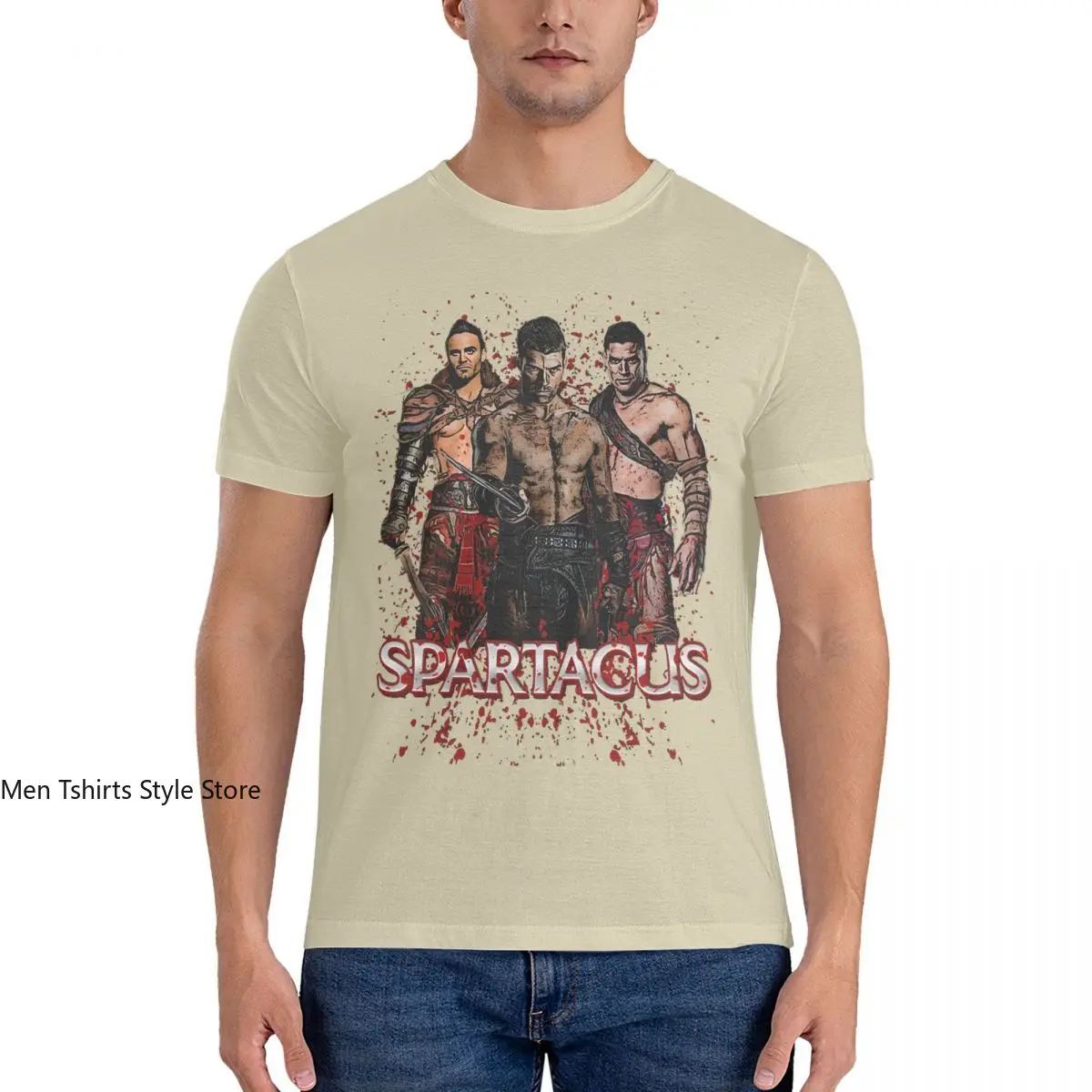 Copy Of Spartacus T-Shirt for Men Spartacus Funny Cotton Tee Shirt Crew Neck Short Sleeve T Shirts Gift Idea Clothing