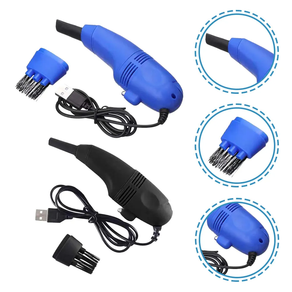 

2 шт. портативных USB-мини-пылесосов для клавиатуры, компьютера, ноутбука, принтера с двумя насадками для эффективной очистки от пыли