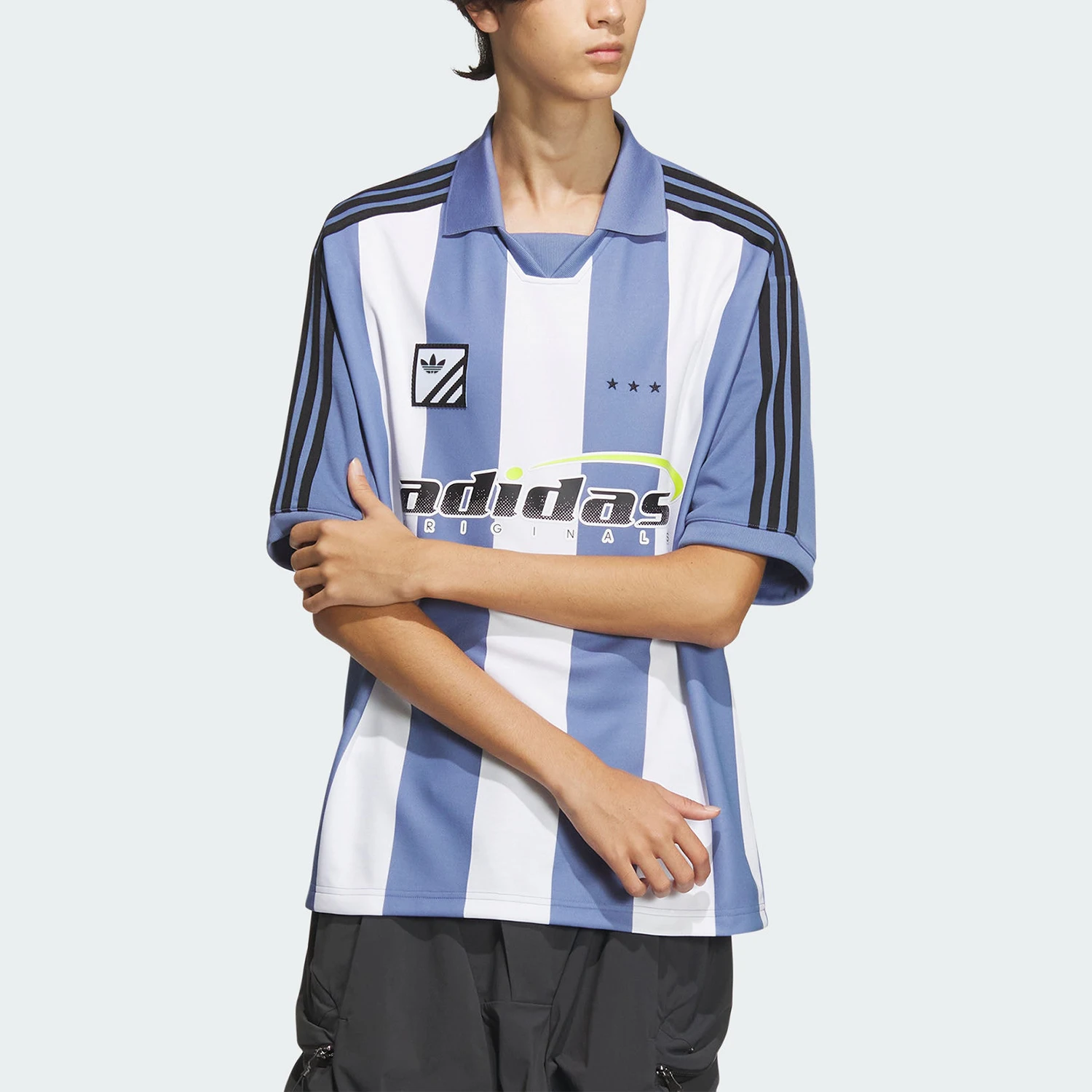 

Adidas genuine Three Stripes Men's Vintage Print Polo Shirt IW6308