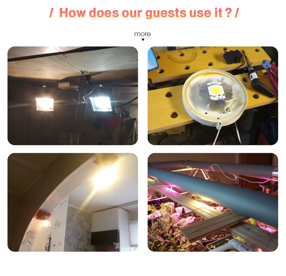 LEDCOB 5W Chip 50W LED Hochleistungs-LED-Lampe 220V 20W 30W LED-Birne Weiß Hochlumen-Lampe für Außen- und Innenbeleuchtung für DIY-LED – Detail 6