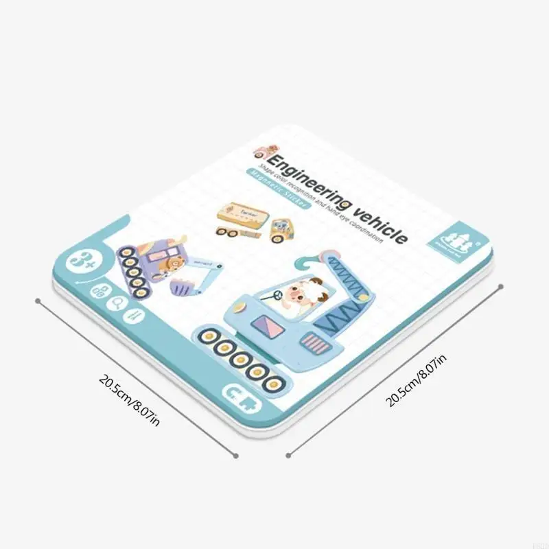 F62D Đồ chơi giáo dục bằng gỗ trò chơi câu đố từ tính cho trẻ mới biết đi 3+