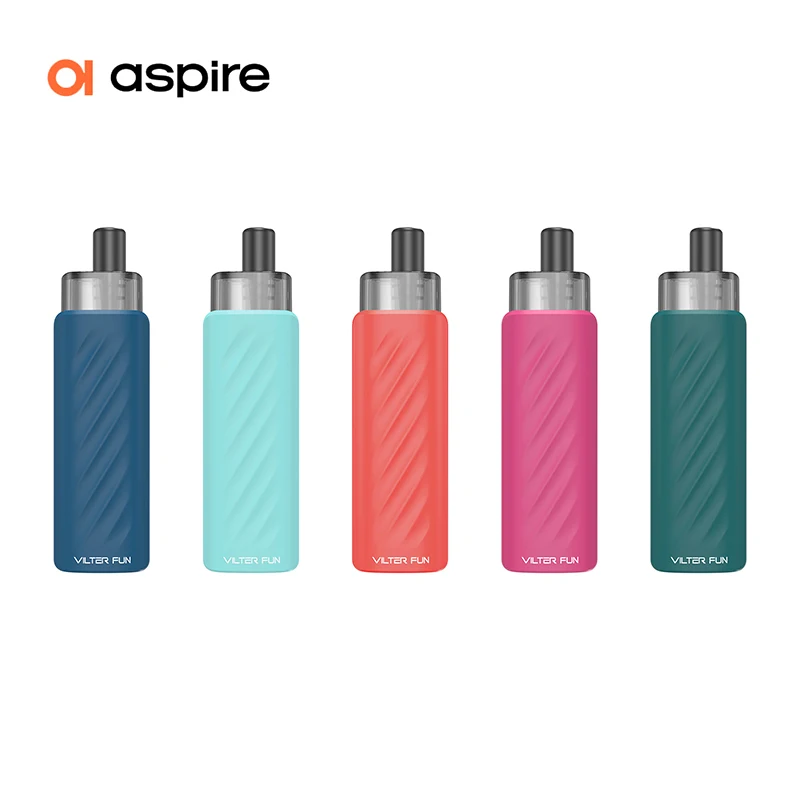 

Original Aspire Vilter Fun Kit Electronic Cigarette Vape Mod 400mAh Battery E-cigarette 2.0ml Capacity Pod With Non-replaceable