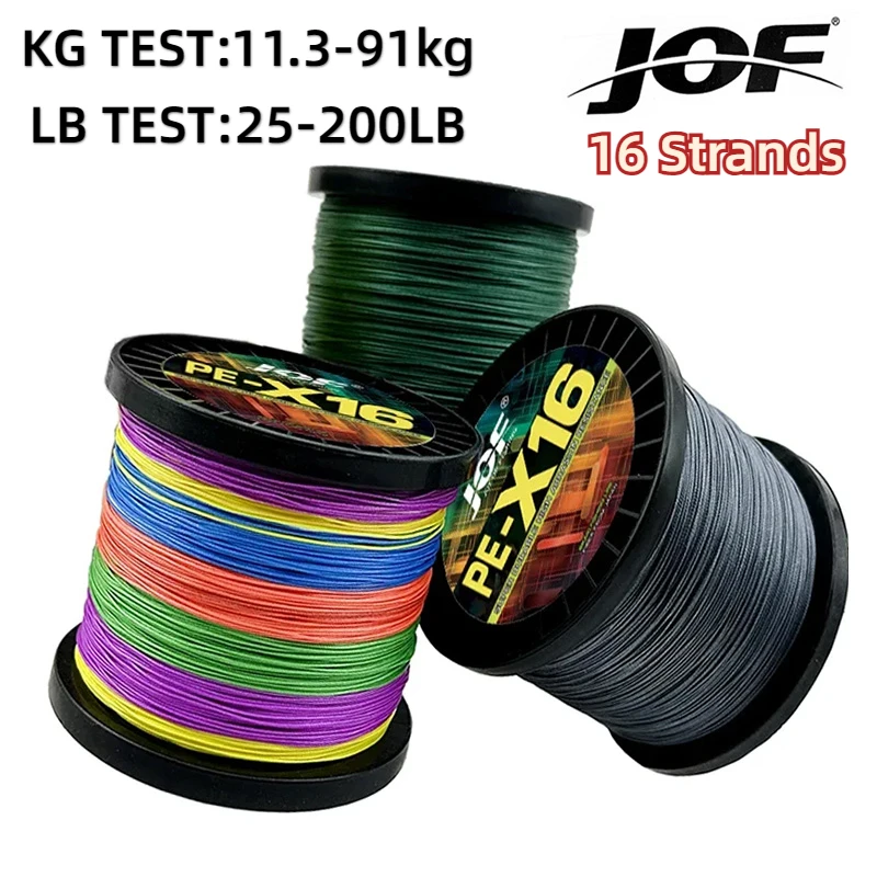 16 Strands 0.16-0.8mm Braided Fishing Line 1000M 300M 500M 25-200LB Big Game Multifilament Wire for Ocean Boat/Rock Fishing