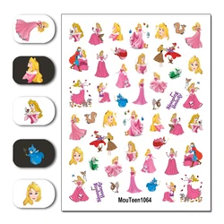 Nail Sticker Mouteen-1064 Sleeping Beauty Disney Aurora Princess Nail Sticker Nail Water Sticker for Nail Art Sticker Decal