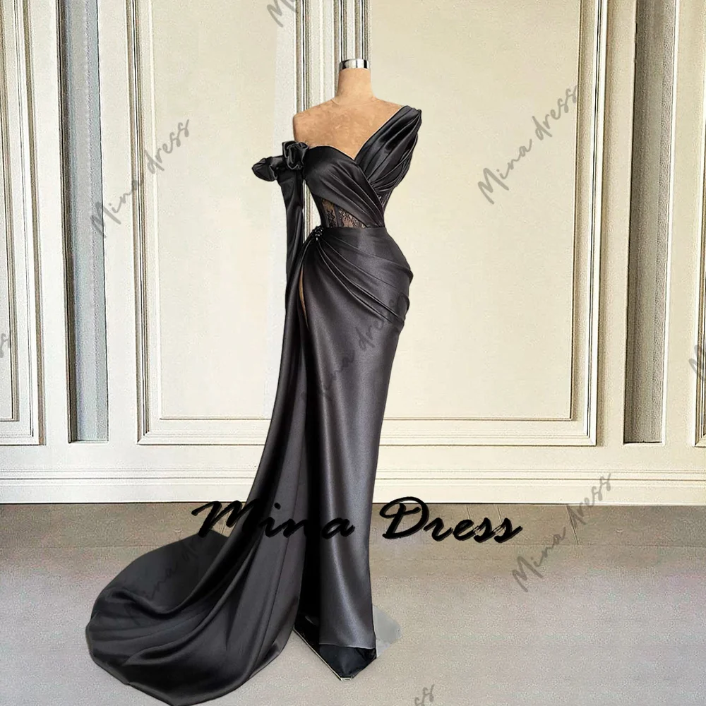 

Mina Customized Women's Evening Gown Elegant A-Line Lace Applique Formal Occasion Evening Gown Plus Size Ball Gowns Party Dress