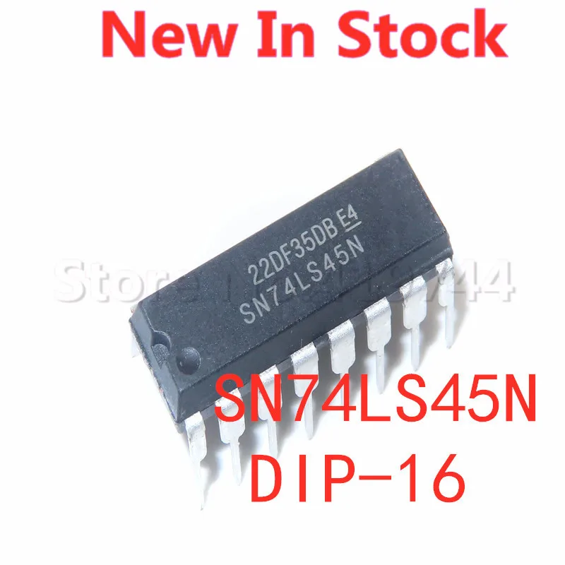 5PCS/LOT SN74LS45N 74LS45 DIP-16 HD74LS45 Decimal Decoder/Driver  In Stock NEW Original IC