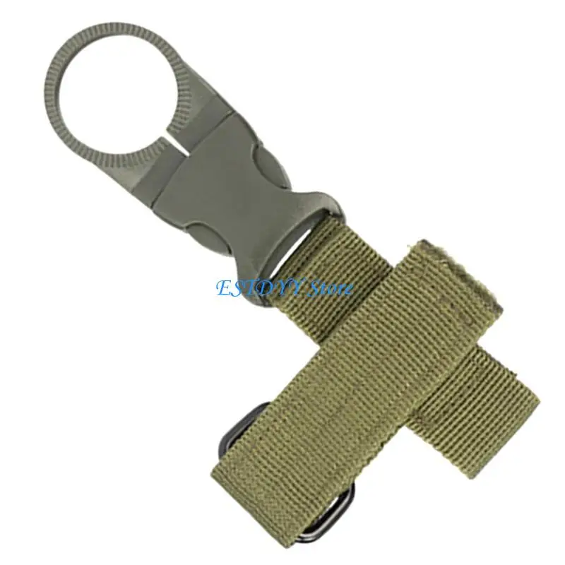 G6DE Backpack Water Bottles Rings Holder Keychains Webbing Strap for Backpack Belt