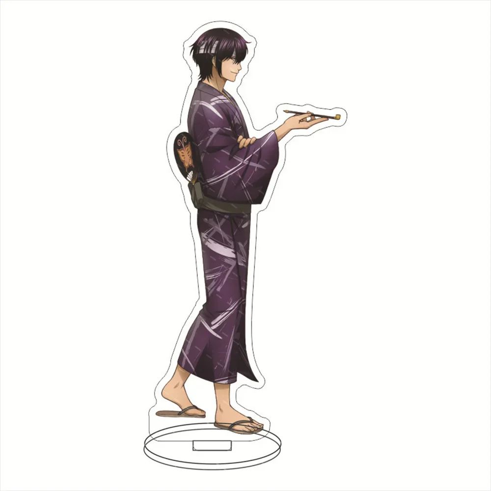 Hot Anime GINTAMA HD Figure Katsura Kotarou Takasugi Shinsuke Kagura Sakata Gintoki Acrylic Stand Model Plate Desk Decor Gift