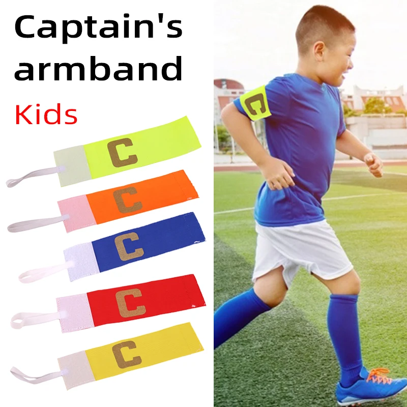 1 Pcs Kids Football Match Captain C Word Mark Armband Paste Team Leader C Word Nylon Adjustable For Children Unisex