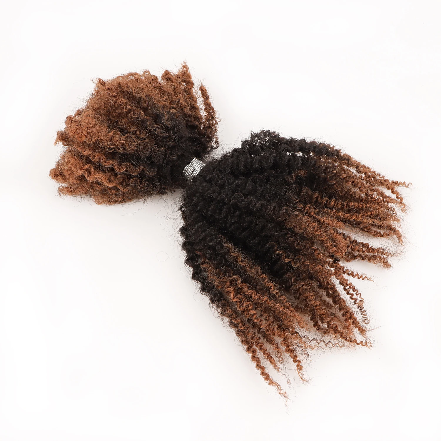 AHVAST Hair Bulk 100g T color 4C Afro Kinky Virgin Human Hair Bundles 100% Handmade Dreadlocks Extensions Bulk for Twisting