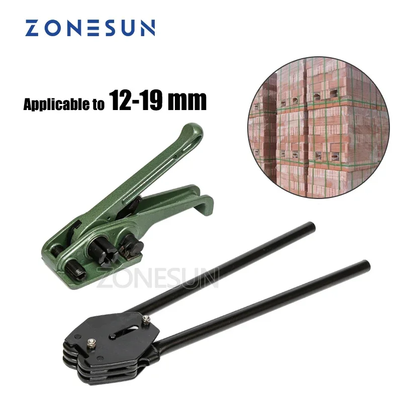 ZONESUN – outil de cerclage manuel, scelleuse et tendeur de sangle pour sangle de largeur 9-16mm