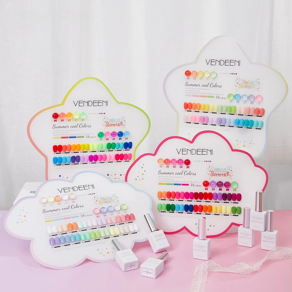 Vendeeni 18 ألوان معكرون سلسلة هلام طلاء الأظافر الربيع الصيف شبه دائم الأشعة فوق البنفسجية طقم أظافر قاعدة ماتي معطف فوقي مسمار الفن مانيكير #2